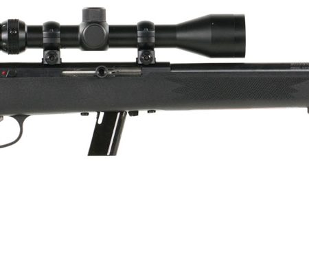 Savage Arms 45100 64 FVXP Full Size 22 LR 10+1 21" Matte Black Heavy Barrel, Matte Black Drilled & Tapped Carbon Steel Receiver, Matte Black Fixed Synthetic Stock, 3-9x40mm Duplex Scope, Right Hand