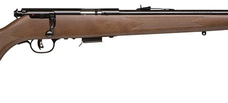 Savage Arms 90700 93 G Full Size 22 WMR 5+1 21" Matte Black Sporter Barrel, Matte Black Drilled & Tapped Carbon Steel Receiver, Satin Hardwood Fixed Stock, Right Hand