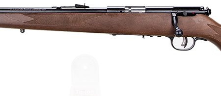 Savage Arms 95700 93 G Full Size 22 WMR 5+1 21" Matte Black Sporter Barrel, Matte Black Drilled & Tapped Carbon Steel Receiver, Satin Hardwood Fixed Stock, Left Hand