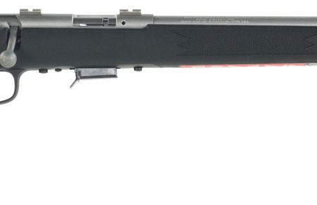 Savage Arms 96703 93R17 FVSS Full Size 17 HMR 5+1 21" Matte Heavy Button Rifled Barrel, Matte Drilled & Tapped Stainless Steel Receiver, Matte Black Fixed Synthetic Stock, Right Hand