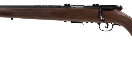 Savage Arms 96717 93R17 GLV Full Size 17 HMR 5+1 21" Matte Black Heavy Varmint Barrel, Matte Black Drilled & Tapped Carbon Steel Receiver, Satin Hardwood Fixed Stock, Left Hand