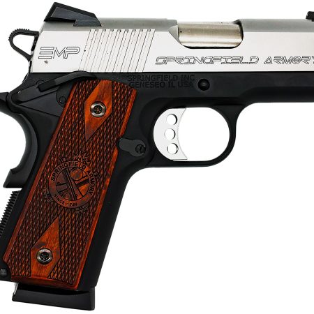 Springfield Armory PI9209LCA 1911 EMP *CA Compliant 9mm Luger 3" 9+1 Black Hardcoat Anodized Stainless Steel Slide Crossed Cannon Cocobolo Grip