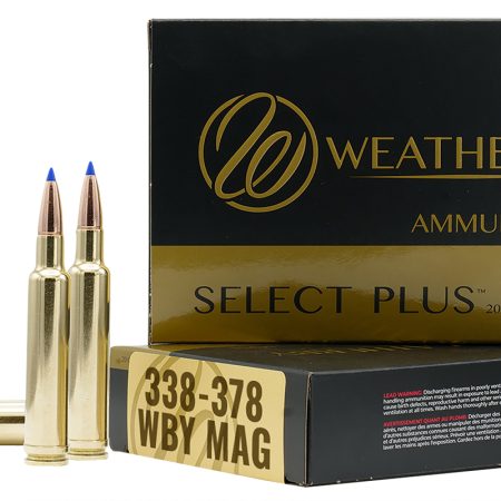 Weatherby B333225TTSX Select Plus  338-378WthbyMag 225gr Barnes Tipped TSX Lead Free 20 Per Box/10 Case