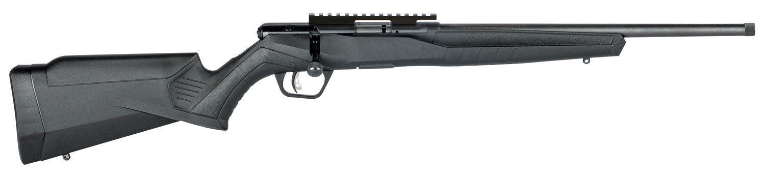 Savage Arms 70803 B Series FV-SR Full Size 17 HMR 10+1 16.25" Matte Black Heavy Threaded Barrel, Matte Black Picatinny Rail Carbon Steel Receiver, Matte Black Fixed Synthetic Stock, Right Hand