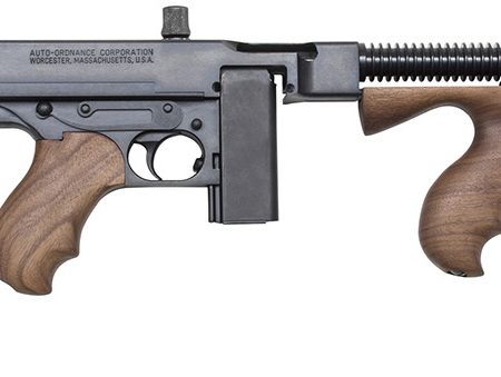 Thompson T110S 1927A-1 Deluxe 45 ACP Caliber with 16.50" Barrel, 10+1 Capacity (Stick), Blued Metal Finish, American Walnut Stock Wood Grip Right Hand