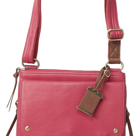 Bulldog BDP036 Cross Body Purse w/Holster Pink Leather Most Sm Pistols & Revolvers Ambidextrous Hand
