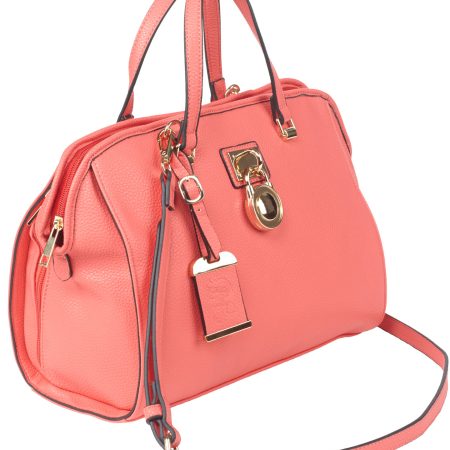 Bulldog BDP026 Satchel Purse w/Holster Coral Leather Most Sm Pistols & Revolvers Ambidextrous Hand