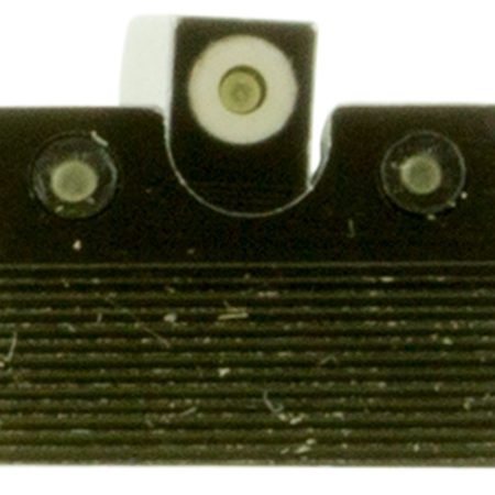 TruGlo TG231G1MW Tritium Pro  Low White Outline Tritium Front/Green Tritium Rear/Black Nitride Fortress Frame, Compatible w/Glock MOS, Front Post/Rear Dovetail Mount