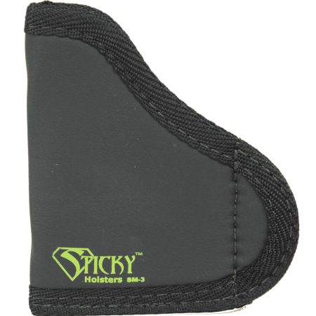 Sticky Holsters SM3 SM-3  IWB Size 3 Black/Green Latex Free Rubber Fits .380 Semi-Auto w/Laser Fits Up To 2.75" Barrel Ambidextrous