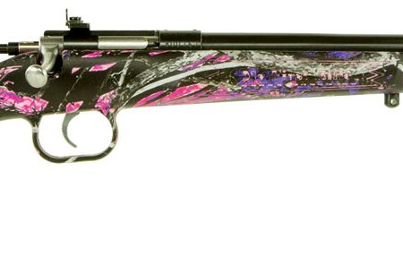 Crickett KSA2160 Youth  22 LR 1rd 16.12" Barrel & Receiver, Fixed Front/Adjustable Rear Peep Sight, Hydro Dipped Muddy Girl Synthetic Stock w/11.5" LOP, Rebounding Firing Pin Safety