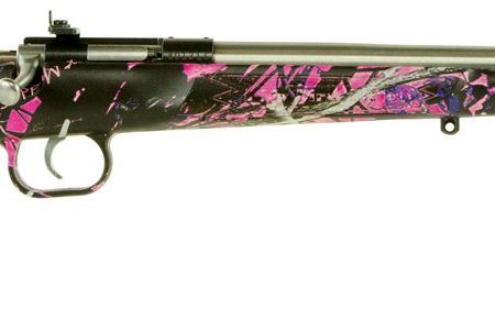 Crickett KSA2167 Youth  22 LR 1rd 16.12" Stainless Steel Barrel, Fixed Front/Adjustable Rear Peep Sights, Hydro Dipped Muddy Girl Synthetic Stock w/11.5" LOP, Rebounding Firing Pin Safety