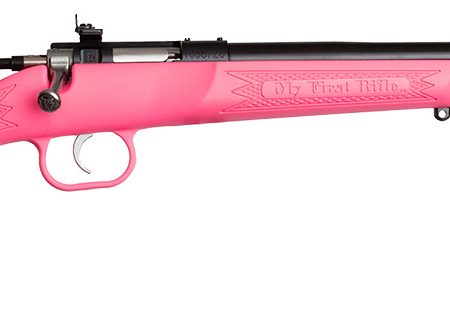 Crickett KSA2220 Youth  22 LR 1rd 16.12" Blued Single Shot Barrel, Blued Stainless Steel Receiver, Pink Fixed Synthetic Stock, Right Hand