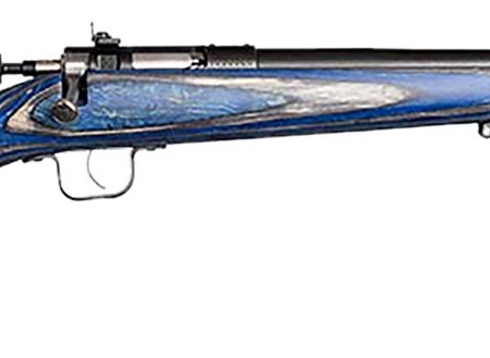Crickett KSA2222 Youth  22 LR 1rd 16.12" Blued Barrel & Receiver, Fixed Front/Adjustable Rear Peep Sights, Blue Laminate Stock w/11.5" LOP, Rebounding Firing Pin Safety