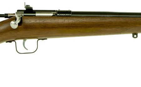 Crickett KSA2238 Youth  22 LR 1rd 16.12" Blued Barrel & Receiver, Fixed Front/Adjustable Rear Peep Sights, Walnut Stock w/11.5" LOP, Rebounding Firing Pin Safety