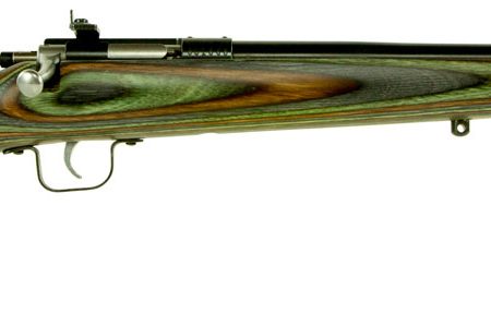 Crickett KSA2252 Youth  22 LR 1rd 16.12" Blued Barrel & Receiver, Fixed Front/Adjustable Rear Peep Sights, Camo Laminate Stock w/11.5" LOP, Rebounding Firing Pin Safety