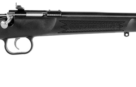 Crickett KSA2280 Youth  22 WMR 1rd 16.12" Blued Barrel & Receiver, Fixed Front/Adjustable Rear Peep Sights, Black Synthetic Stock w/11.5" LOP, Rebounding Firing Pin Safety