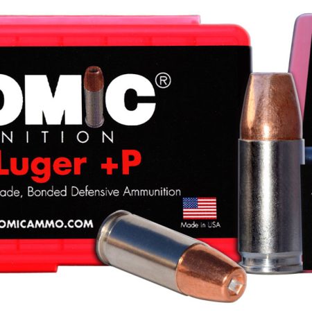 Atomic Ammunition 00454 Pistol Precision Craft 9mmLuger +P 124gr Bonded Match Hollow Point 20 Per Box/10 Case