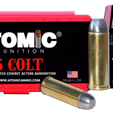 Atomic Ammunition 00434 Cowboy Action Precision Craft 45Colt 200gr Lead Round Nose Flat Point 50 Per Box/10 Case