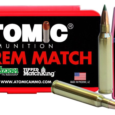 Atomic Ammunition 00452 Rifle Match 223Rem 77gr Tipped MatchKing 50 Per Box/10 Case