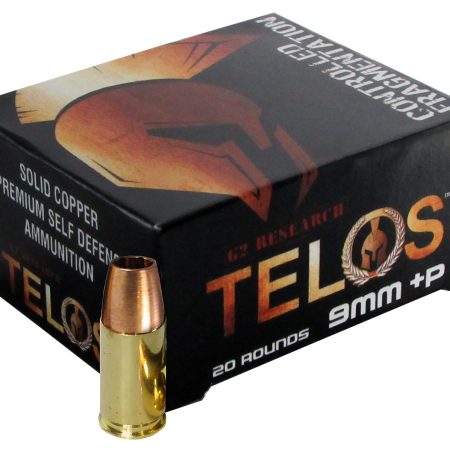 G2 Research G00619 Telos  9mmLuger+P 92gr Fracturing Copper Hollow Point 20 Per Box/25 Case