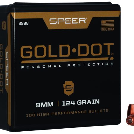 Speer 3998 Gold Dot Personal Protection 9mm 124gr Hollow Point 100 Per Box/5 Case