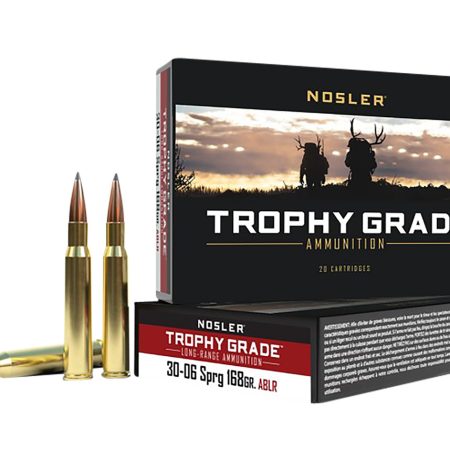 Nosler 60102 Trophy Grade Long-Range 30-06Springfield 168gr Nosler Spitzer AccuBond Long Range 20 Per Box/10 Case