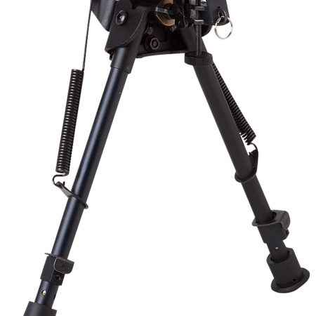 Firefield FF34024 Compact  Bipod 9-14" Black Aluminum Swivel Stud Attachment or Picatinny Rail (Adapter Included)