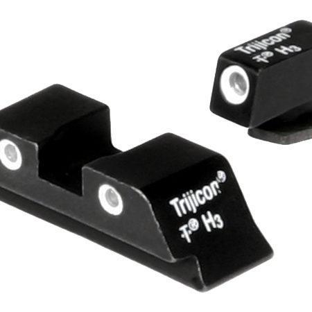 Trijicon 600210 Bright & Tough Night Sights  Green/Tritium White Outline Front Sight-Green/Tritium White Outline Rear Sight Glock 17/17L/19 Standard Frame