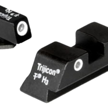 Trijicon 600227 Bright & Tough Night Sights  Green/Tritium White Outline Front Sight-Green/Tritium White Outline Rear Sight Glock 20/21 Large Frame