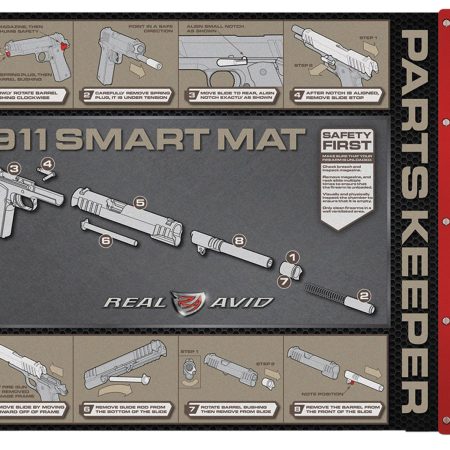 Real Avid AV1911SM 1911 Smart Mat Black/Red 19" x 16" 1911 Diagram Illustration