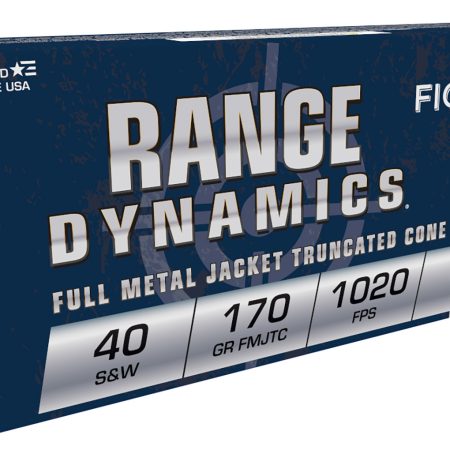 Fiocchi 40SWA Range Dynamics  40S&W 170gr Full Metal Jacket Truncated Cone 50 Per Box/20 Case