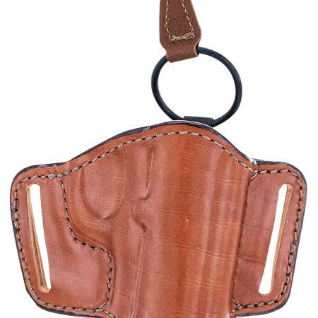 Bianchi 19254 105 Minimalist  OWB Size 13/15 Tan Leather Belt Slide Compatible w/ Glock 17/19/S&W M&P 2.0/Springfield TRP Operator Belt Up to 1.75" Wide Right Hand