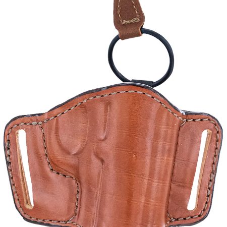 Bianchi 19256 105 Minimalist  OWB Size 14 Tan Leather Belt Slide Compatible w/Sig P365/Glock 42/Bersa Thunder/S&W 1911 Belt Up to 1.75" Wide Right Hand