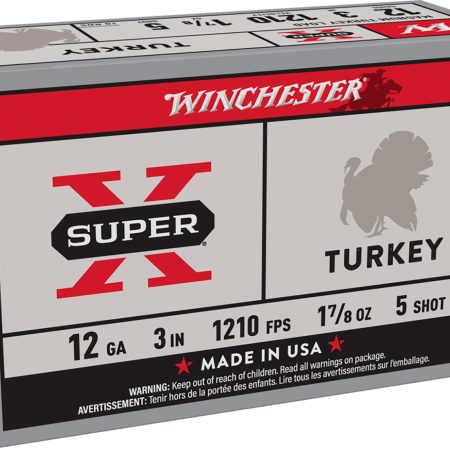 Winchester Ammo X123MT5 Super X Magnum Turkey 12Gauge 3" 1 7/8oz Copper Plated 5Shot 10 Per Box/10 Case