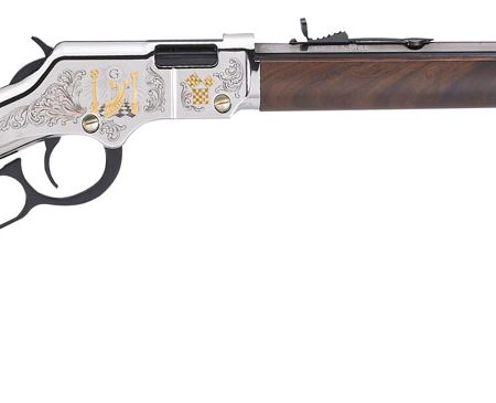Henry H004MAS Golden Boy Freemasons Tribute Full Size 22 Short, 22 Long, 22 LR, 16 LR/21 Short, 20" Blued Barrel, Nickel-Plated Metal Finish & American Walnut Stock Right Hand