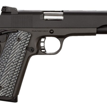 Rock Island 51486 Rock Ultra FS 45 ACP Caliber with 5" Barrel, 8+1 Capacity, Overall Black Parkerized Finish Steel, Beavertail Frame, Serrated Slide & Black/Gray G10 Grip