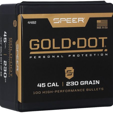 Speer 4482 Gold Dot Personal Protection 45Cal 230gr Hollow Point 100 Per Box/5 Case