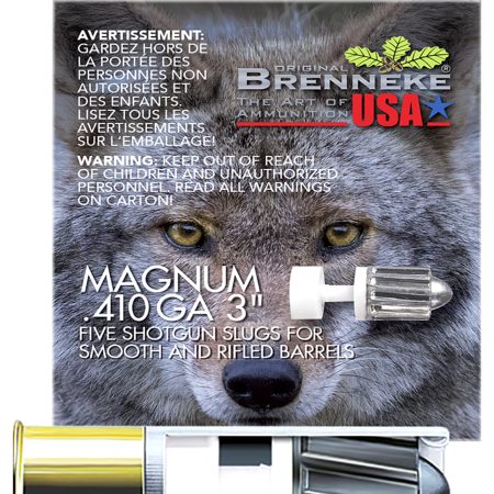 Brenneke SL4103M Magnum  410Gauge 3" 1/4oz Slug Shot 5 Per Box/90 Case