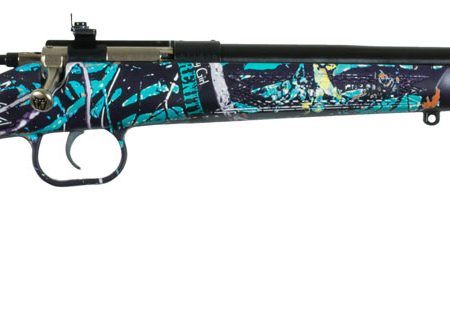 Crickett KSA2172 Youth  22 LR 1rd 16.12" Blued Barrel & Receiver, Fixed Front/Adjustable Rear Peep Sights, Muddy Girl Serenity Synthetic Stock w/11.5" LOP, Rebounding Firing Pin Safety