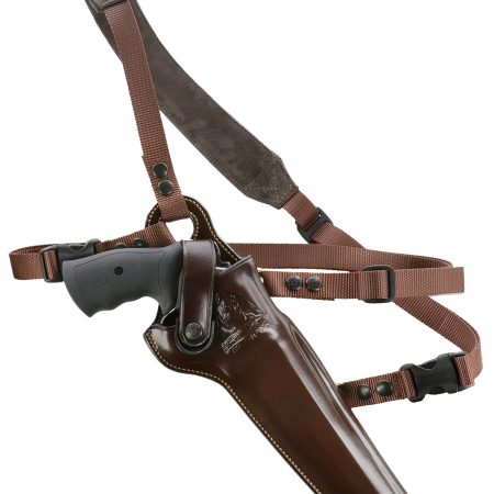Galco KK172H Kodiak Chest Holster Havana Brown Leather Sholder Strap,Torso Strap Fits Taurus Raging Bull Fits S&W 460/500 8.375" Right Hand