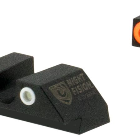 Night Fision GLK001007OGZ Tritium Night Sights For Glock  Green Tritium Orange Outline Front Sight- Green Tritium Black Outline Rear Sight Glock 17/17L/19/22