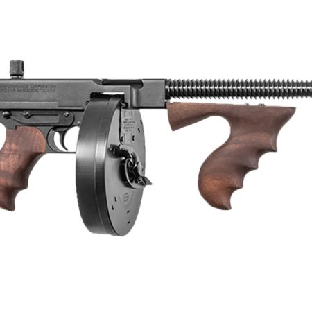 Thompson T150D 1927A-1 Deluxe 45 ACP Caliber with 16.50" Barrel, 20+1 Capacity (Stick), 50+1 Capacity (Drum), Blued Metal Finish, American Walnut Stock Wood Grip Right Hand