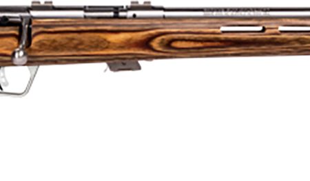 Savage Arms 25725 Mark II BTVS Full Size 22 LR 5+1 21" Satin Heavy Button Rifled Barrel, Satin Drilled & Tapped Stainless Steel Receiver, Satin Brown Thumbhole Laminate Stock, Right Hand