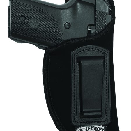 Uncle Mike's 89161 Inside The Pants Holster IWB Size 16 Black Suede Like Belt Clip Fits Med/Large Semi Autos Fits 3.25-3.75" Barrel Right Hand
