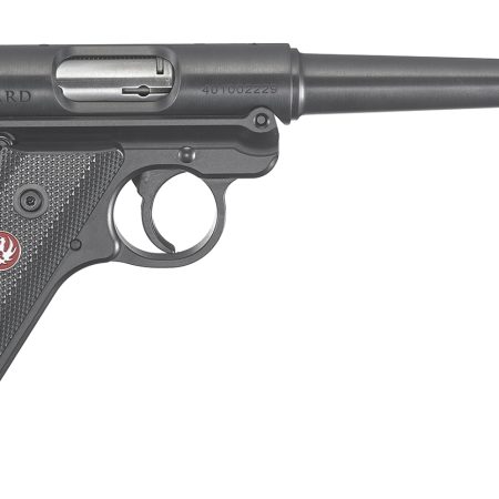 Ruger 40105 Mark IV  22 LR 10+1 6" Satin Stainless Tapered Barrel, Blued Steel Slide & Aluminum Frame Checkered Synthetic Grip