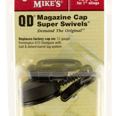 Uncle Mike's 18012 Mag Cap Swivel Set made of Steel with Blued Finish, 1" Loop Size & Quick Detach Style for 12 Gauge Remington 870 & 870 Youth Shotguns Includes Two Super Swivels