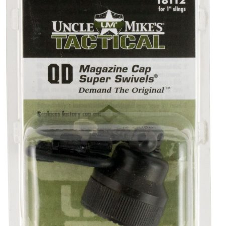 Uncle Mike's 18112 Mag Cap Swivel Set made of Steel with Blued Finish, 1" Loop Size & Quick Detach Style for Mossberg 590, 835 Includes Two Super Swivels