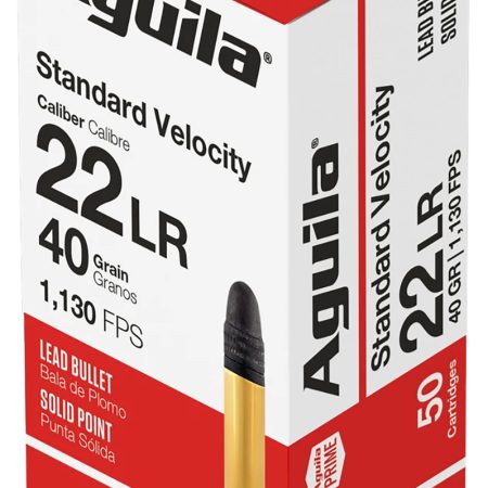 Aguila 1B220332 Standard Rimfire 22LR 40gr Lead Solid Point 50 Per Box/40 Case