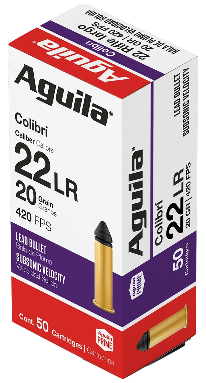 Aguila 1B220337 Colibri Rimfire 22LR 20gr Lead 50 Per Box/20 Case