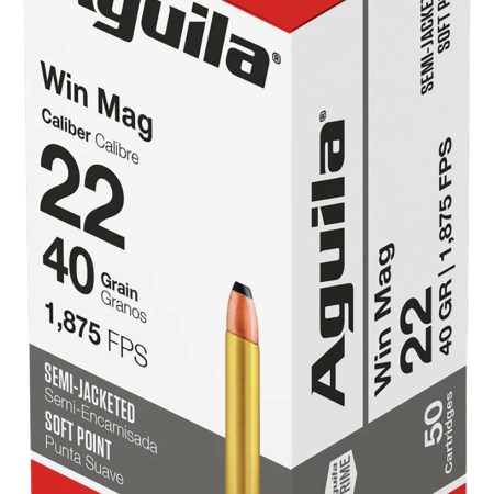 Aguila 1B222401 Silver Eagle Rimfire 22WMR 40gr Semi Jacketed Soft Point 50 Per Box/20 Case